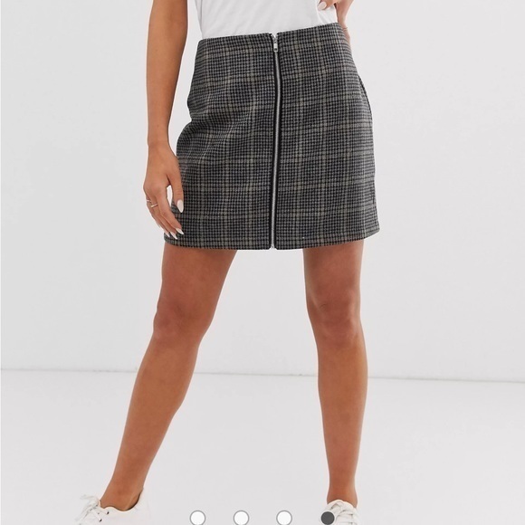 Brave Soul London Bailey Mini‎ Skirt Checker - Picture 2 of 6